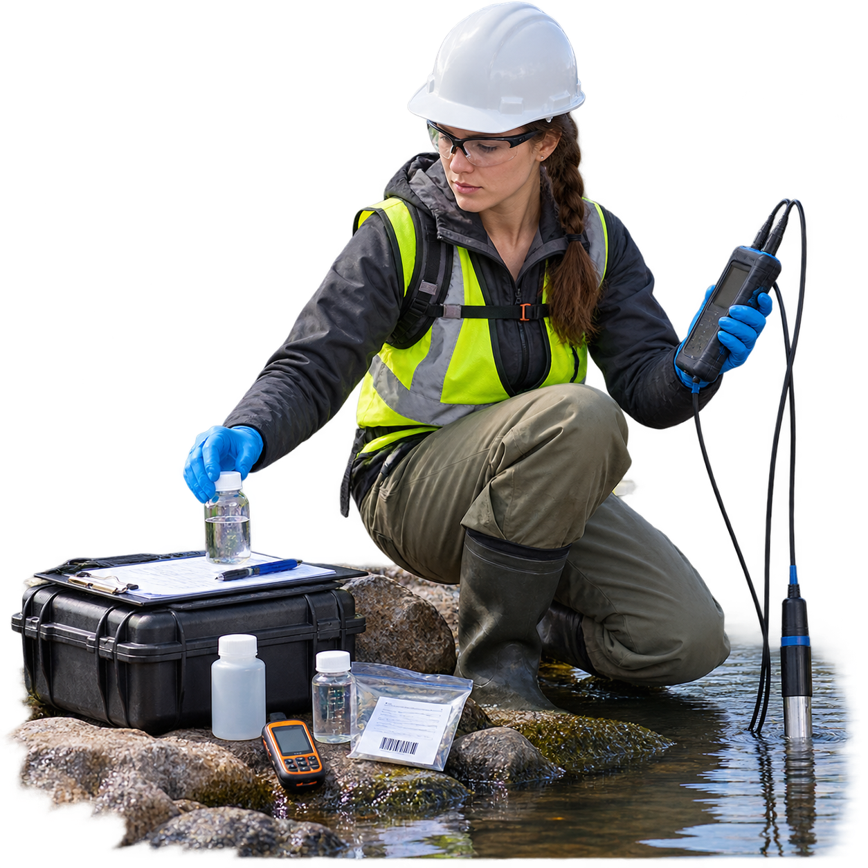 Técnica de muestreo de agua en campo Sciencia Labs
